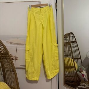 BUTTER YELLOW FREE PEOPLE MOVEMENT PANTS